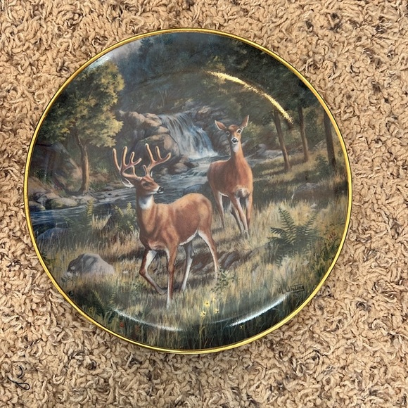 JL Whiting limited edition Franklin Mint- set of 6 collector plates. Deer - Picture 7 of 10